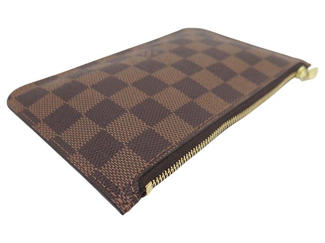 NUOVA POCHETTE LOUIS VUITTON LV PER BORSA NEVERFULL IN CANVAS DAMIER EBENE MM POUCH Marrone - vista 4