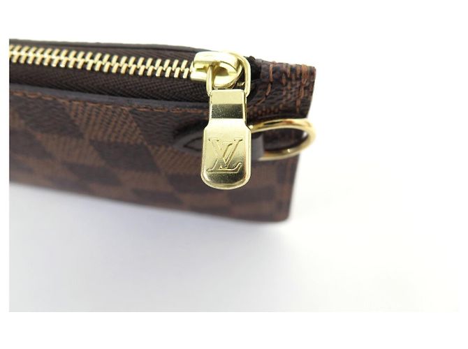 NUOVA POCHETTE LOUIS VUITTON LV PER BORSA NEVERFULL IN CANVAS DAMIER EBENE MM POUCH Marrone - vista 6