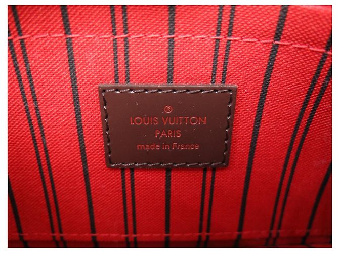 NUOVA POCHETTE LOUIS VUITTON LV PER BORSA NEVERFULL IN CANVAS DAMIER EBENE MM POUCH Marrone - vista 8
