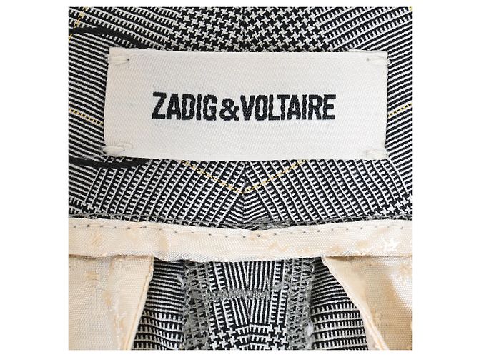 Pantalones Bootcut de Cuadros Zadig & Voltaire en Lana Gris - vista 4
