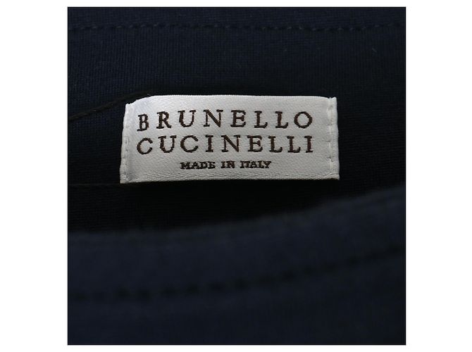 Falda midi A-line en algodón azul marino Brunello Cucinelli - vista 4