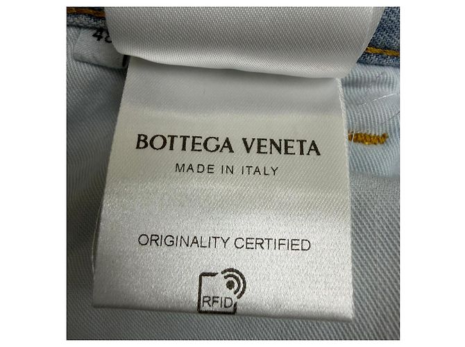 Bermuda in denim blu con cintura Bottega Veneta Blu chiaro - vista 4