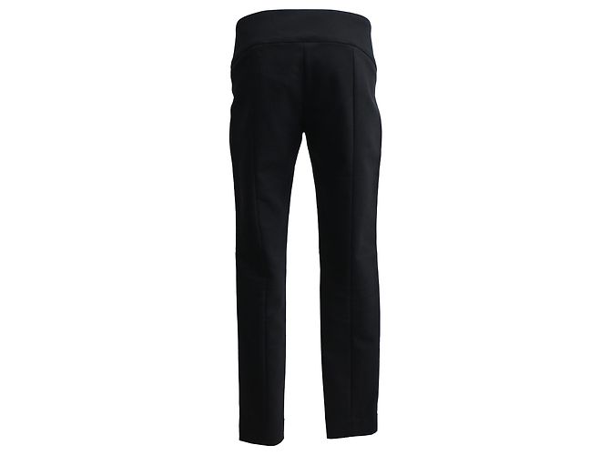 Pantalones ajustados de algodón negro con cremallera lateral Versace - vista 3
