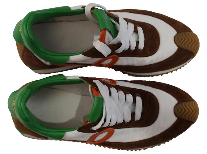 Loewe Flow Runner Sneakers in Multicolor Suede and Nylon - view 12