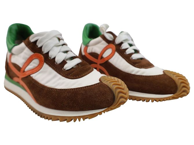 Loewe Flow Runner Sneakers in Multicolor Suede and Nylon - view 15