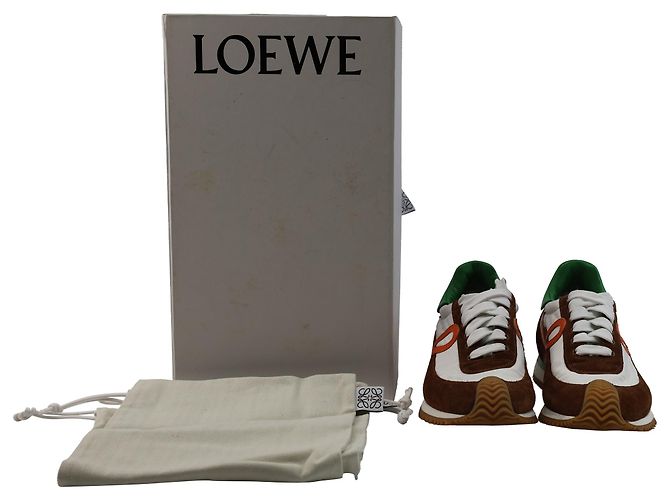 Loewe Flow Runner Sneakers in Multicolor Suede and Nylon - view 16