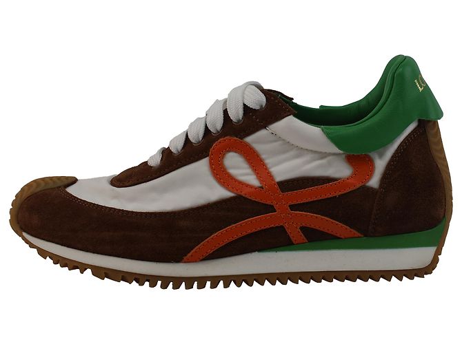 Loewe Flow Runner Sneakers in Multicolor Suede and Nylon - view 3