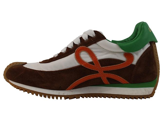 Loewe Flow Runner Sneakers in Multicolor Suede and Nylon - view 4