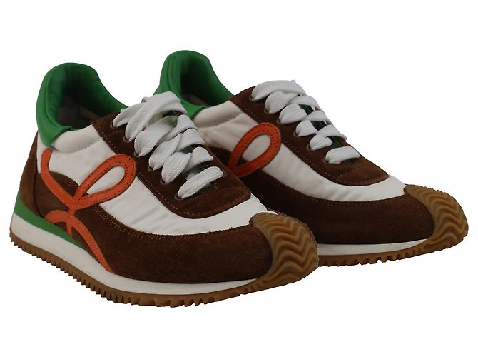 Loewe Flow Runner Sneakers in Multicolor Suede and Nylon - view 5