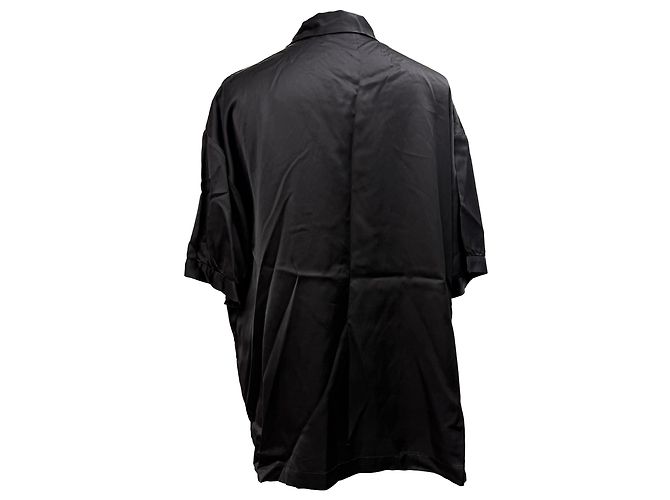 Kurzärmlige Bluse aus schwarzer Viskose mit Pailletten von Dries Van Noten - Ansicht 3