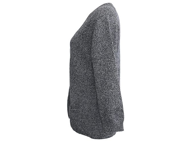 Gestrickte graue Wolljacke mit Knöpfen von Hermès - Ansicht 2