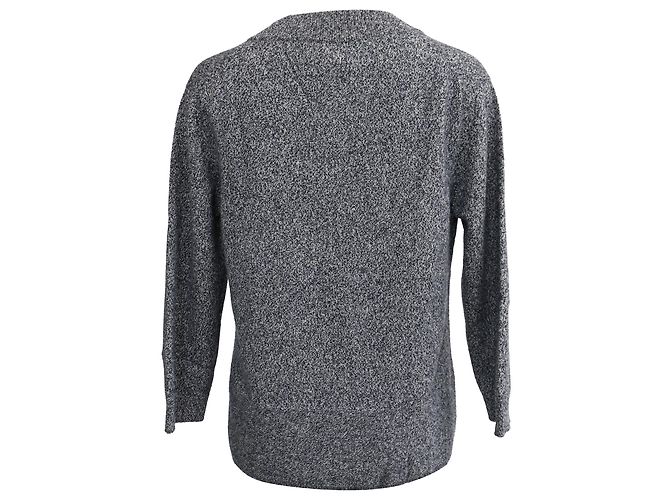 Gestrickte graue Wolljacke mit Knöpfen von Hermès - Ansicht 3