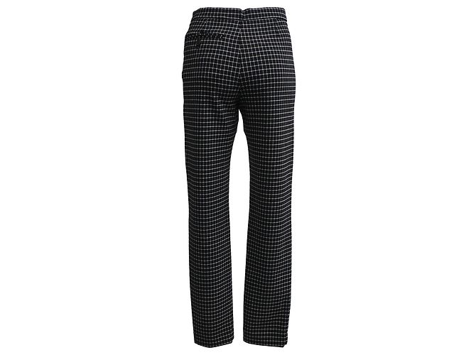 Pantalones de tweed con estampado de cuadros en algodón negro Isabel Marant - vista 3