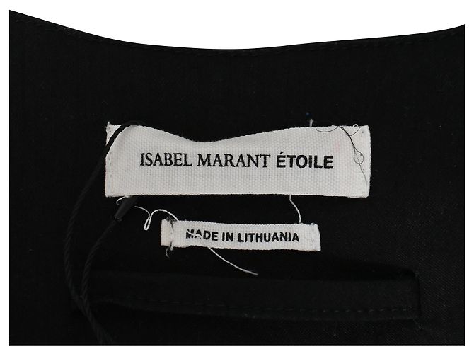 Tuta a maniche corte con cintura legata Isabel Marant Étoile in cotone nero - vista 5