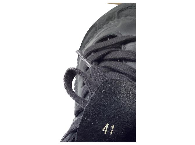 Sneakers basse Dries Van Noten in suede nero - vista 11