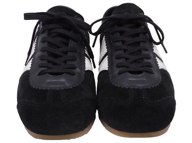 Sneakers basse Dries Van Noten in suede nero - vista 2