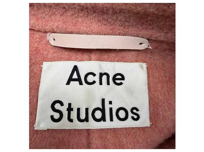 Abrigo de un solo botón Avalon de Acne Studios en lana coral Naranja - vista 4