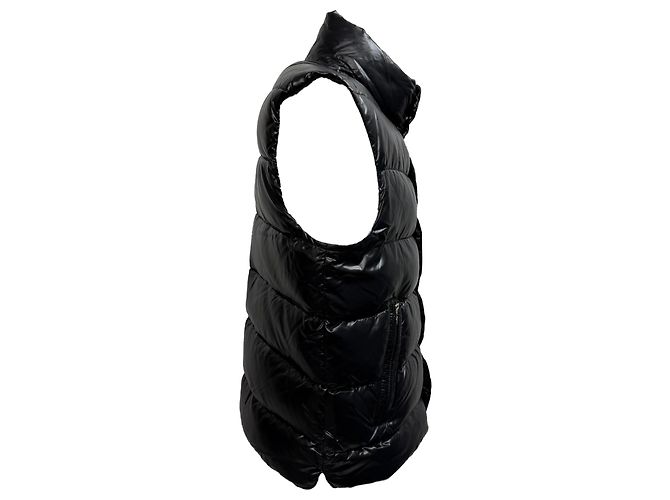 Moncler 1952 Parker Puffer Weste aus schwarzem Nylon - Ansicht 2