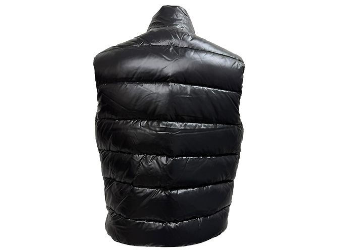 Moncler 1952 Parker Puffer Weste aus schwarzem Nylon - Ansicht 3