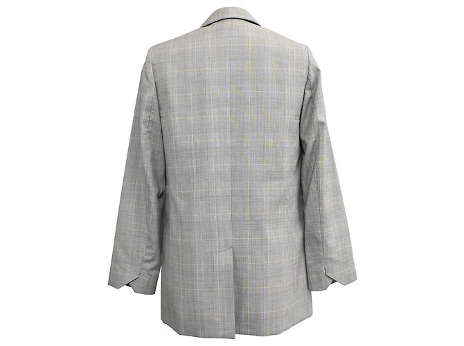 Grau Woll Einreiher Blazer mit Karomuster von Zadig & Voltaire - Ansicht 3