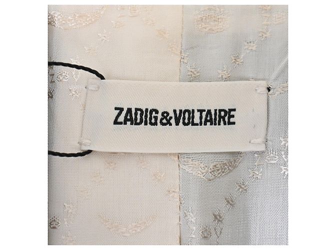 Grau Woll Einreiher Blazer mit Karomuster von Zadig & Voltaire - Ansicht 5