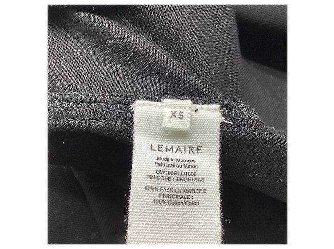 Lemaire Buttoned Workwear Jacket with Pockets in Black Cotton Denim - view 6