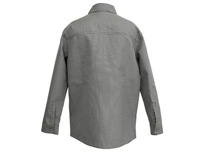 Fendi Houndstooth-Check Reversible Jacket in Black and White Polyester - view 3