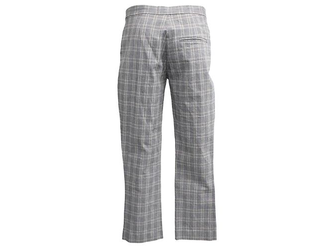 Pantalones de cuadros Isabel Marant Étoile en lana gris - vista 3