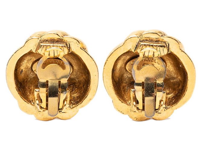 Timeless Orecchini a clip vintage Chanel Coco Mark D'oro - vista 2
