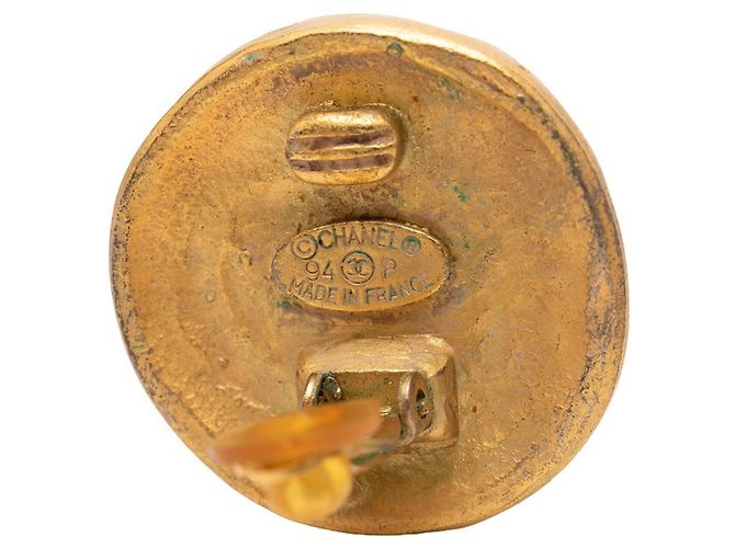 Timeless Orecchini vintage a clip Coco Mark di Chanel D'oro - vista 3