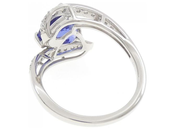 Autre Marque Gstb Platinum950 Tanzanit Diamantring Lila - Ansicht 3