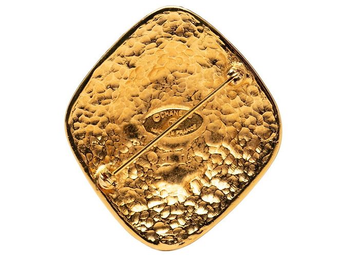Spilla Vintage CHANEL Placcata Oro D'oro - vista 2