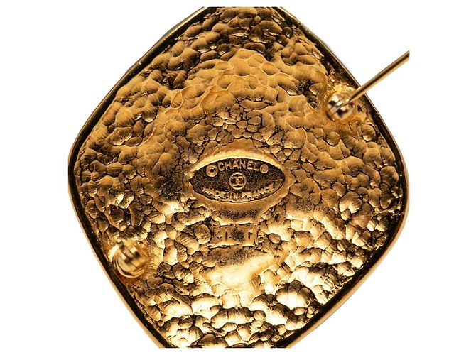 Spilla Vintage CHANEL Placcata Oro D'oro - vista 3