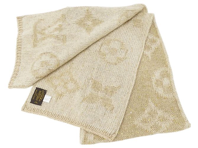 Louis Vuitton Damen Monogram Schal Beige - Ansicht 2