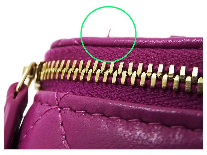 Vanity Borsa CHANEL Matelassé Coco Ball in pelle di agnello viola Porpora - vista 12