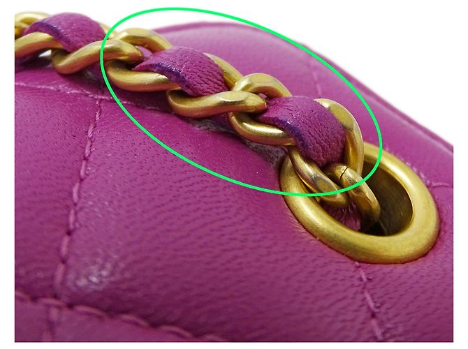 Vanity Borsa CHANEL Matelassé Coco Ball in pelle di agnello viola Porpora - vista 14