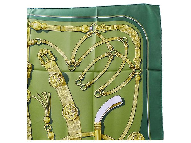 Silk In Hermès Gaucho grünes Seidentuch - Ansicht 4