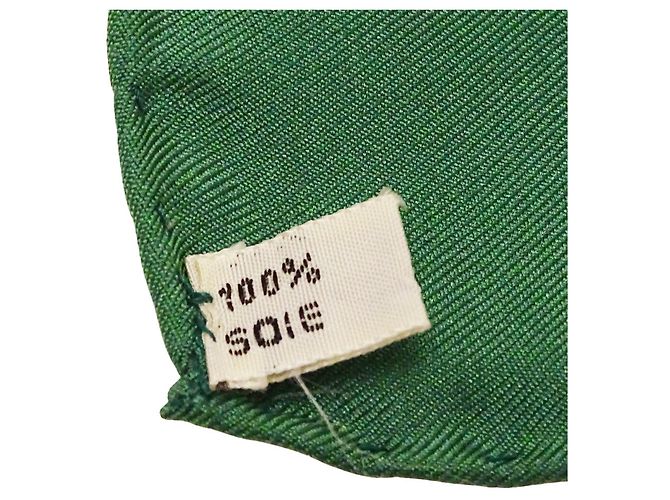 Silk In Hermès Gaucho grünes Seidentuch - Ansicht 7