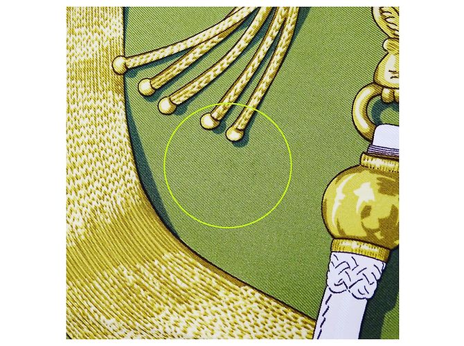Silk In Hermès Gaucho grünes Seidentuch - Ansicht 9