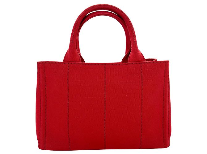 Borsa in tela Canapa da donna di Prada Rosso - vista 3