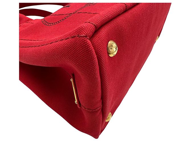 Borsa in tela Canapa da donna di Prada Rosso - vista 5