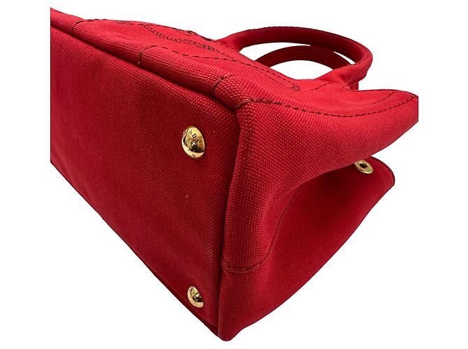 Borsa in tela Canapa da donna di Prada Rosso - vista 7