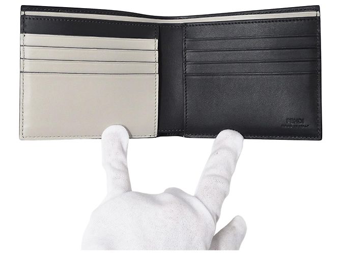 Zucca Fendi Men's Bifold Wallet Brown Black - view 4