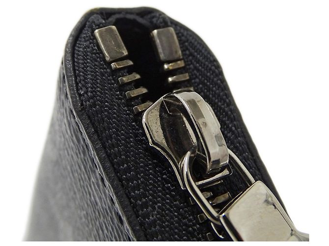 Portafoglio Zippy da uomo Monogram Eclipse di Louis Vuitton Nero - vista 10