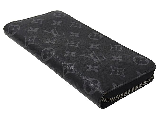 Portafoglio Zippy da uomo Monogram Eclipse di Louis Vuitton Nero - vista 3