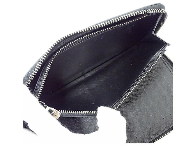 Portafoglio Zippy da uomo Monogram Eclipse di Louis Vuitton Nero - vista 6