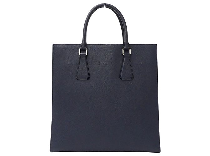 Borsa tote in pelle Saffiano blu navy da uomo Prada - vista 2