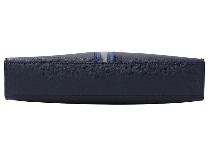 Borsa tote in pelle Saffiano blu navy da uomo Prada - vista 3