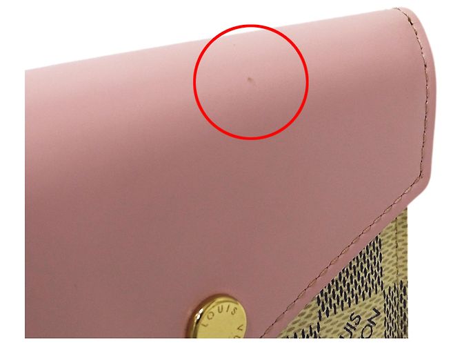 Billetera plegable Damier Azur Louis Vuitton Rosa Crudo - vista 10
