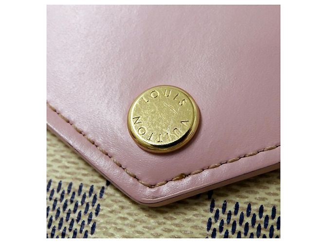 Billetera plegable Damier Azur Louis Vuitton Rosa Crudo - vista 11